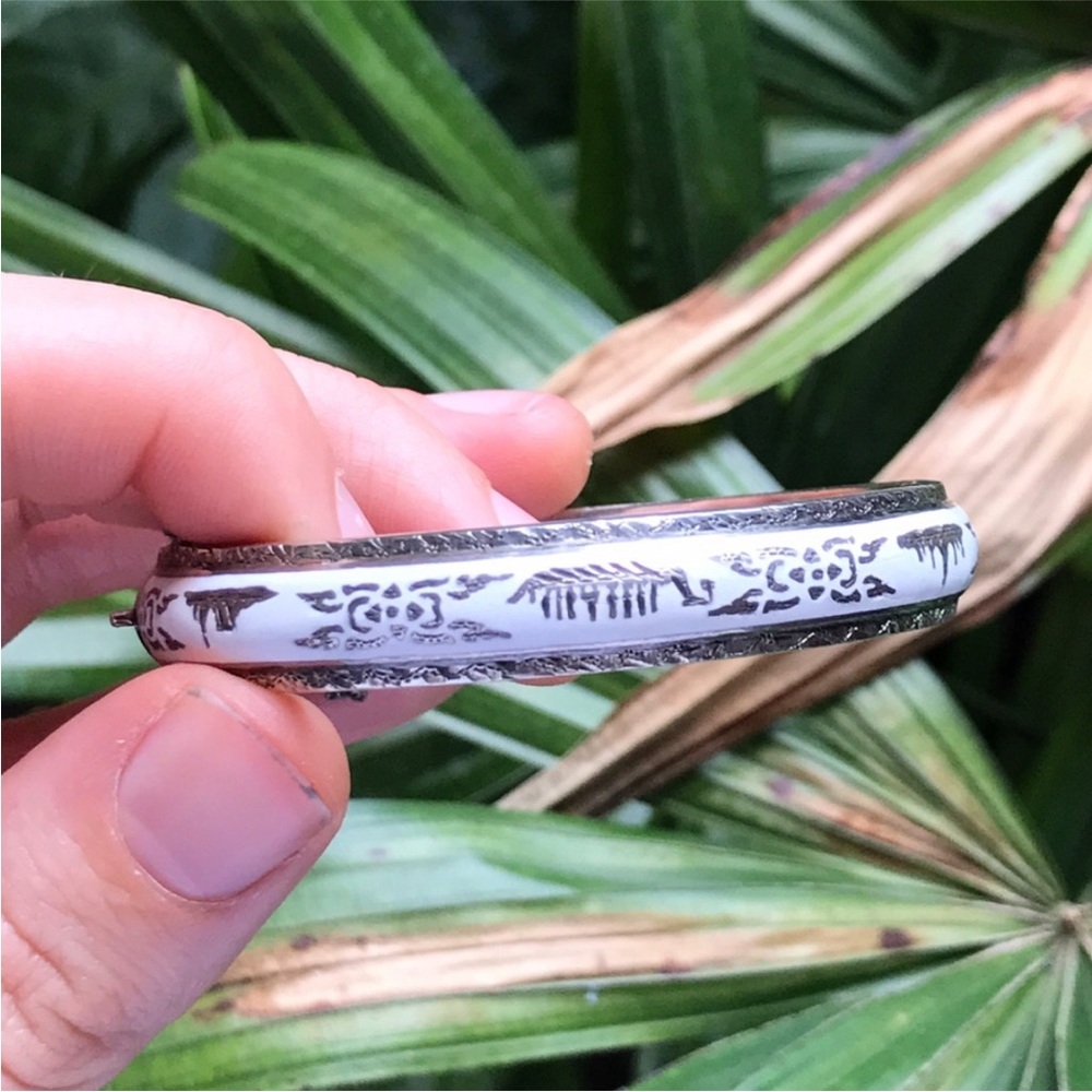 Gorgeous SIAM Sterling Enameled bangle